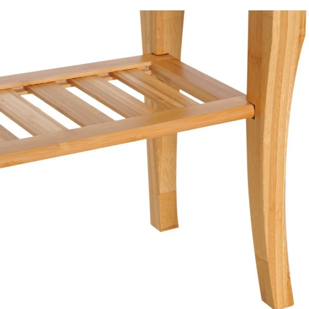 Natural Bamboo Bath Storage Bench
